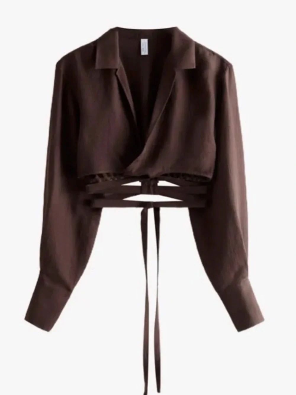 & Other Stories cropped wrap blouse